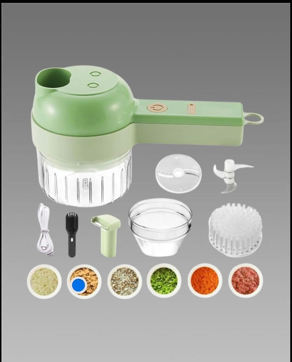4 in 1 Portable Electric Vegetable Cutter Set