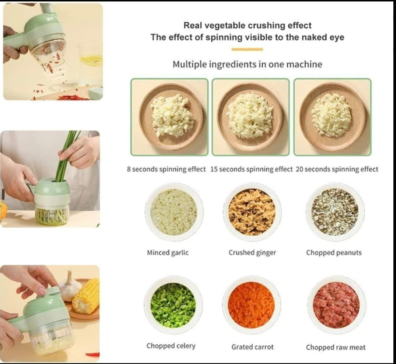 4 in 1 Portable Electric Vegetable Cutter Set